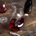 Χειροποίητο 1,5L Clear Glass Wine Decanter με τρύπα